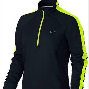 NIKE Dri-Fit Running Half-Zip Black Athletic Jacket SIZE XS